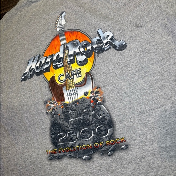 Vintage Hard Rock Cafe 2000 The Evolution of Rock Honolulu Men's T-Shirt Gray - Picture 2 of 6